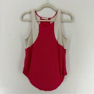 Piper Project Color Block Sleeveless Blouse Tank Top Small Pink